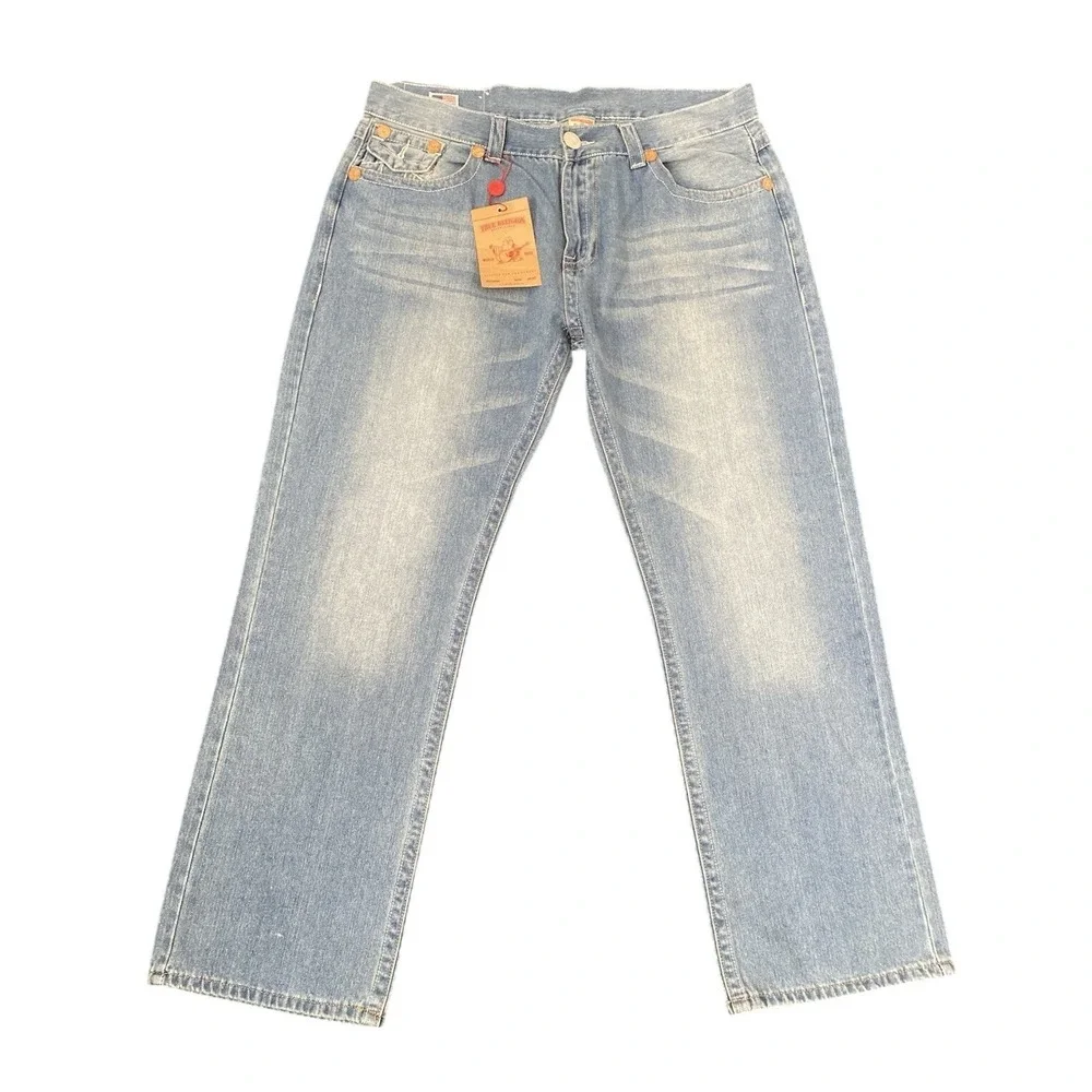 Vintage True Religion Billy Super T Blue Jeans Mens 42x33 (Actual 39x31) USA NWT